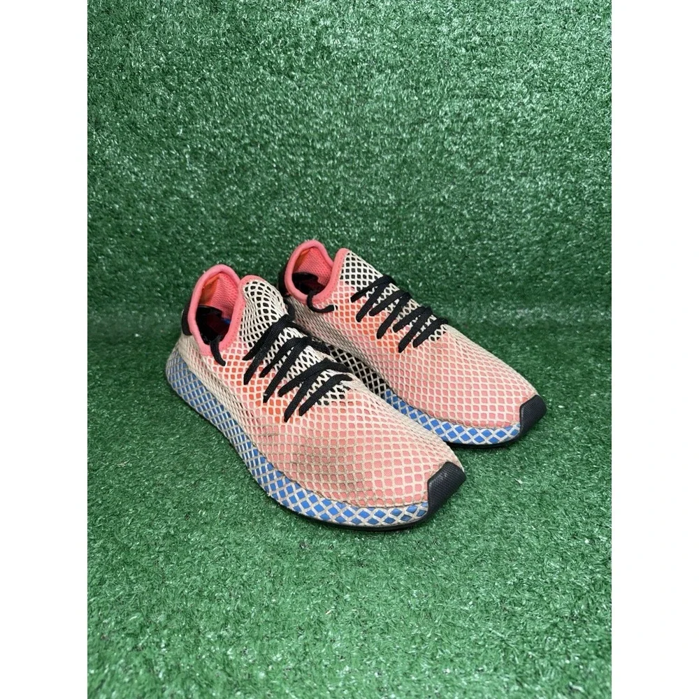 Adidas Men Size 11 Deerupt Multicolor Mesh Knit Running‎ Shoes Athletic Sneakers